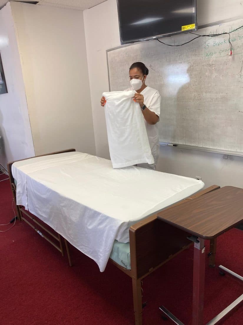 Clinical skills practice in the nCareerTek training room
